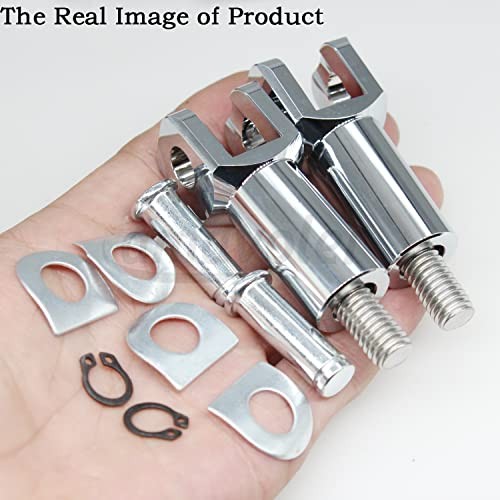 Passenger Foot Peg Supports Mounts Clevis Kit Compatible With Harley chrome