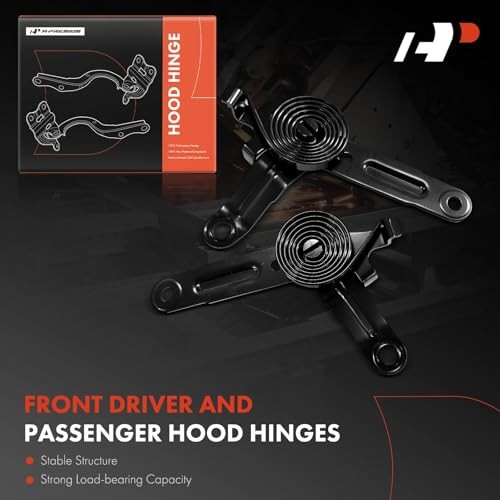 Set of 2 Front Driver and Passenger Hood Hinges Compatible with 2007-2014