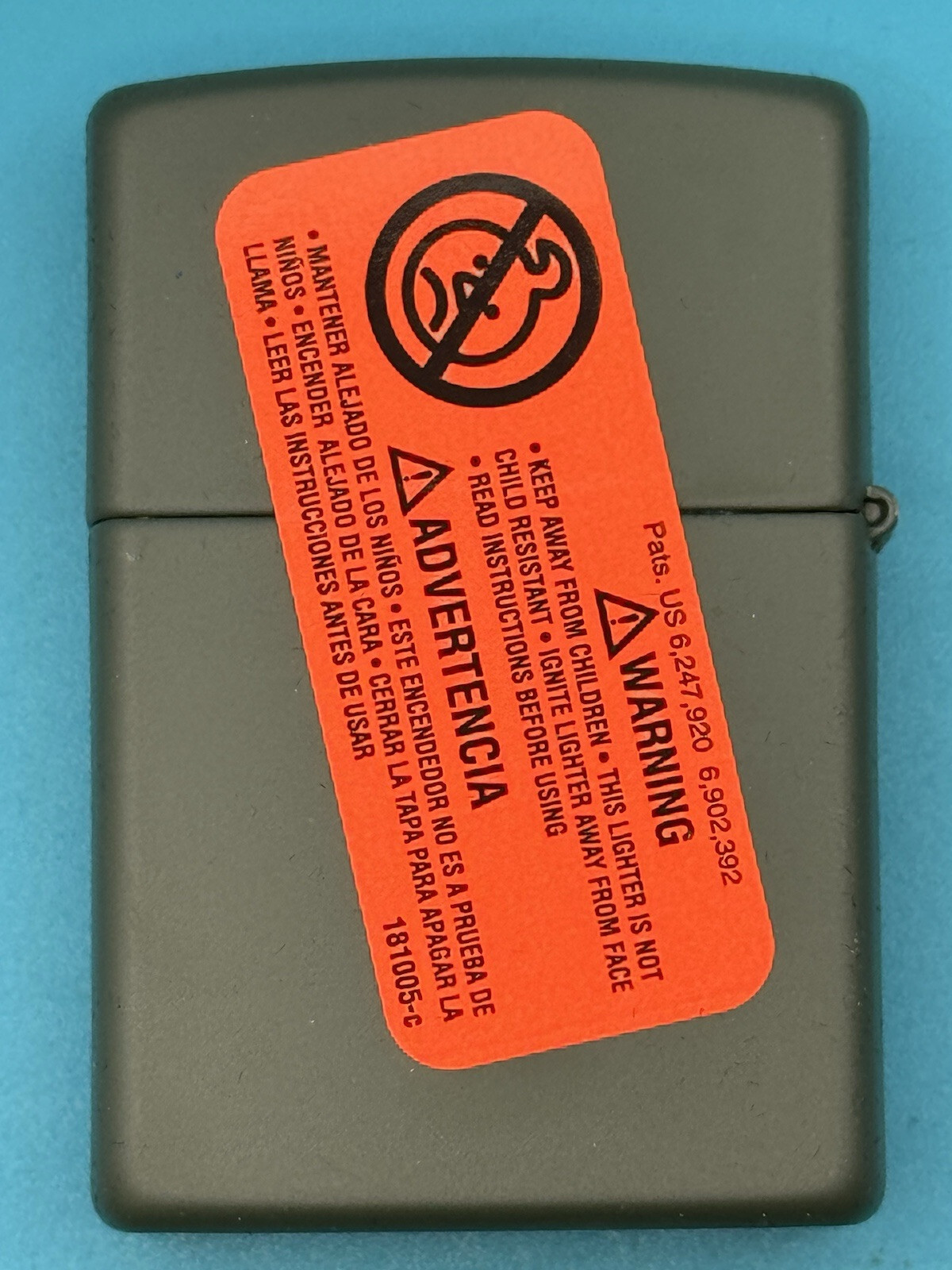 Case Knives Lake Camping Design Dark Green Matte Zippo Lighter NEW