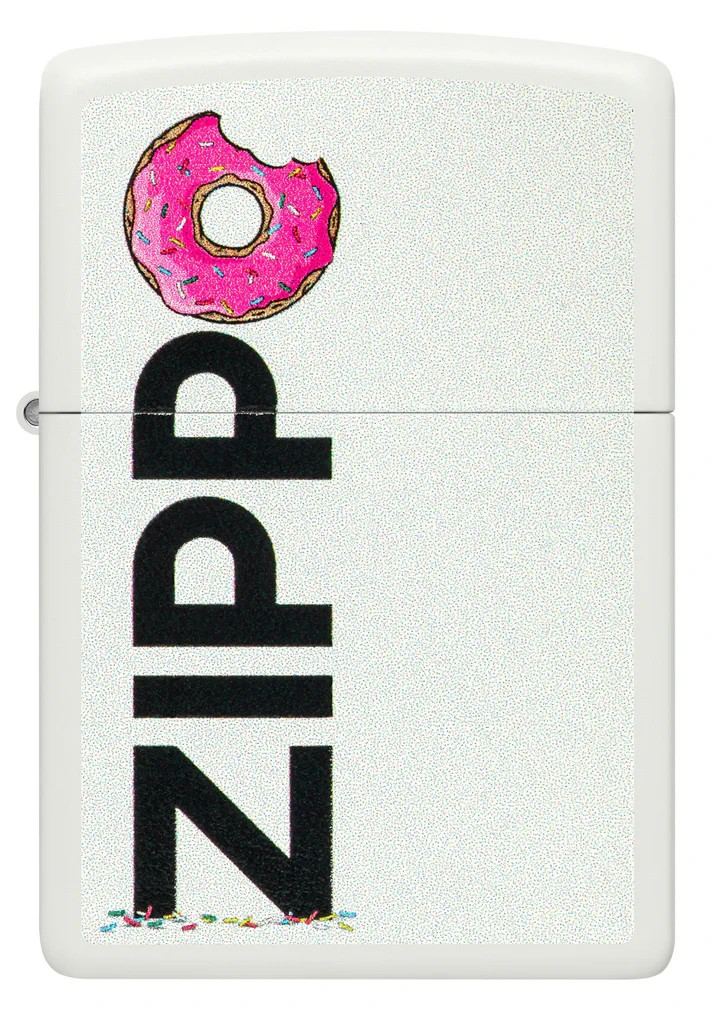 AUTHENTIC Zippo Lighter DELICIOUS FROSTED DOUGHNUT FUN White Matte NEW 2025