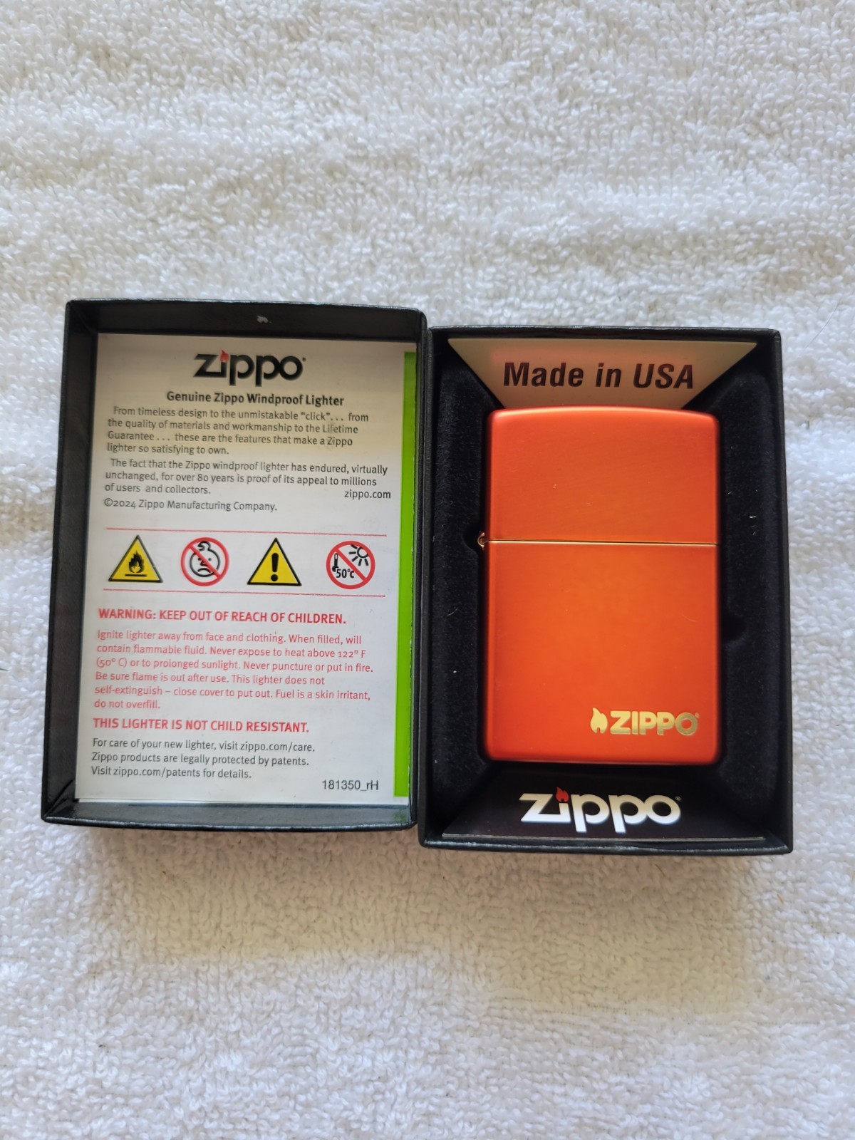 Zippo Windproof Lighter Metallic Red with Zippo Logo, 49475ZL, New In Box