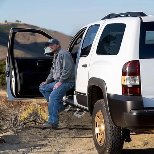 Side Step Nerf Bars Compatible with Chevy Chevrolet, Ford, Toyota, Silvery