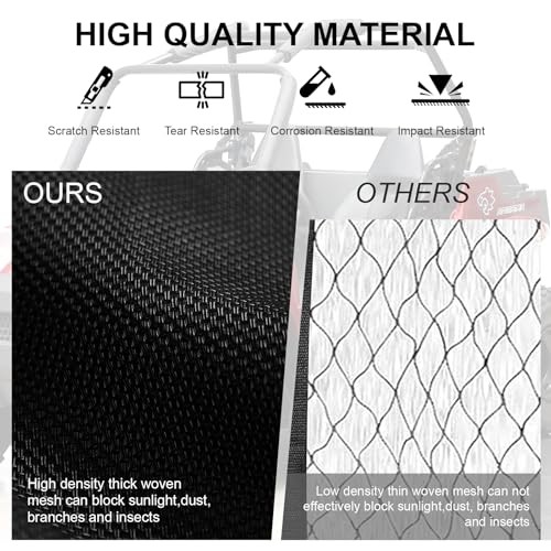 Rear Window Net for 2020-2025 Polaris RZR PRO XP 4/Pro R/Turbo R,Soft Mesh