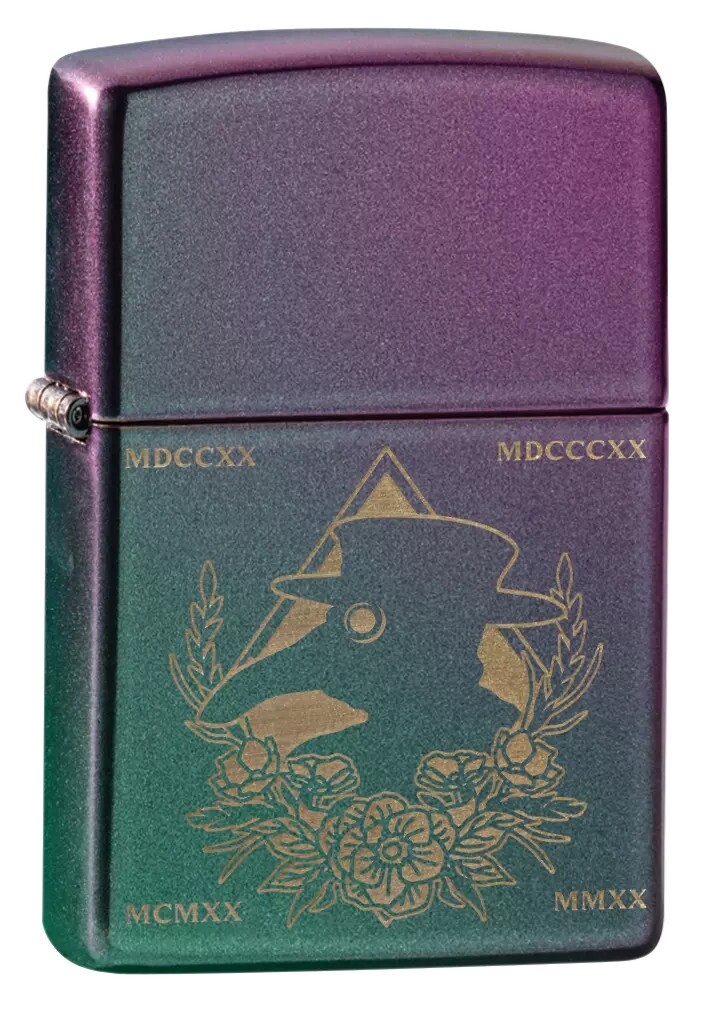 Zippo Plague Doctor Mask Iridescent Windproof Pocket Lighter, 49146-081160