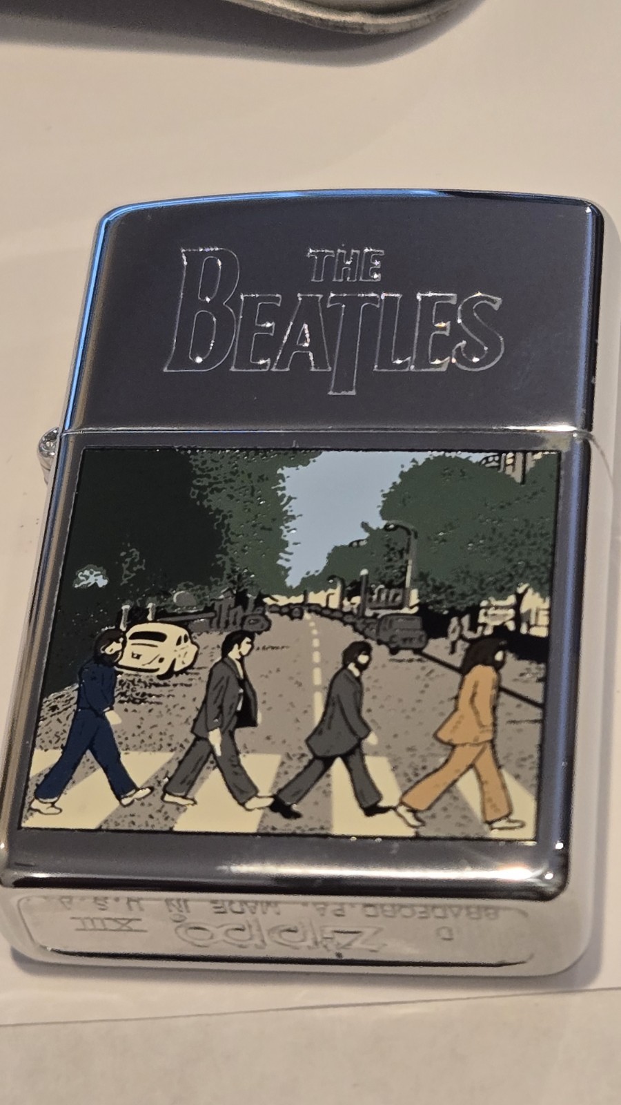 1997 BEATLES Music ABBEY ROAD LP Album Cover Vintage Zippo Lighter NEW Sealed