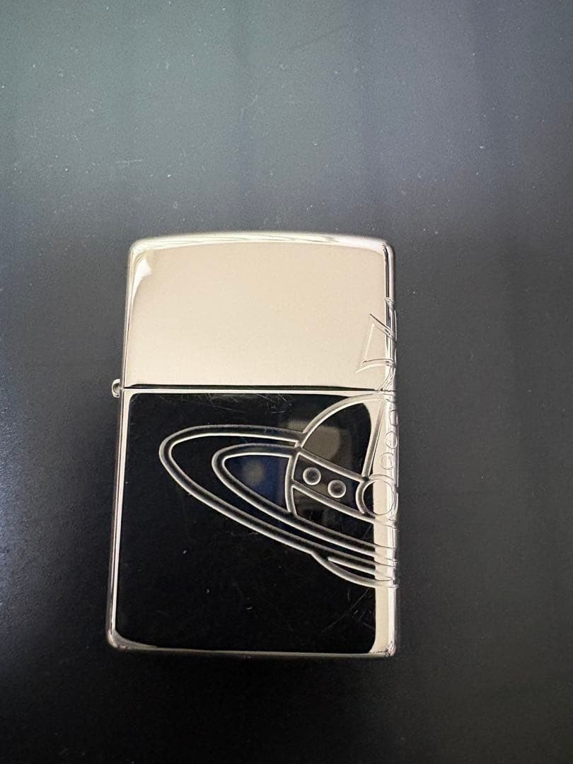 Vivienne Westwood Zippo Big Orb Logo Oil Lighter Silver w/Box Pouch Spark Tested