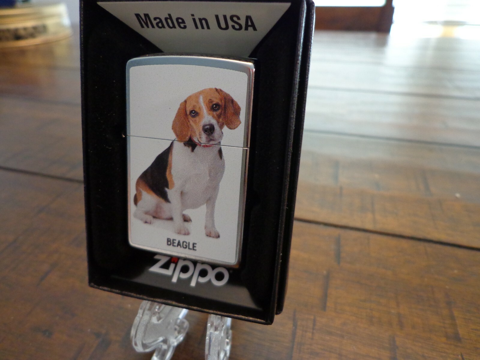 BEAGLE DOG ZIPPO LIGHTER MINT IN BOX