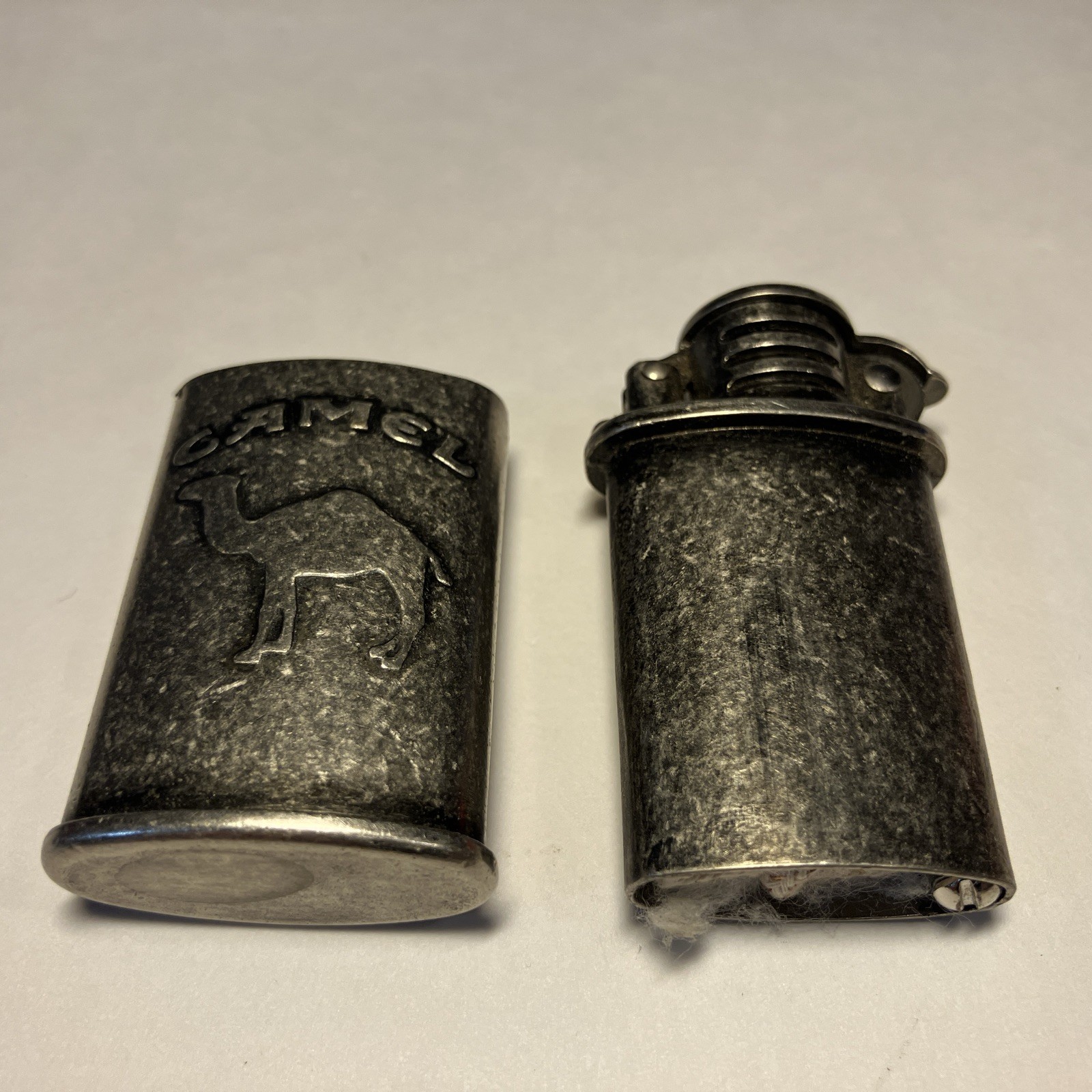 Vintage Camel Lighter Flip Top Refillable Cigarette Good Flint