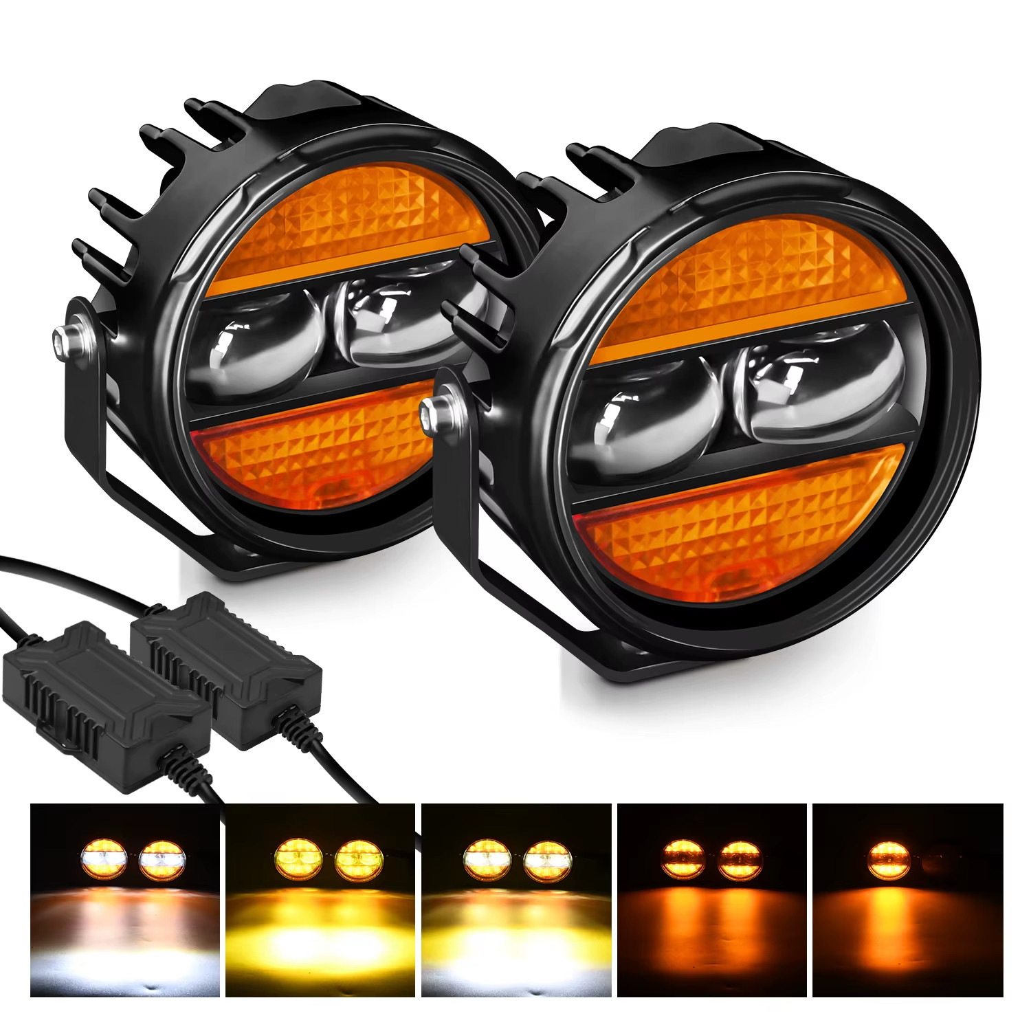 4inch LED Mile Headlight Bar Running Turn signal Boat Work Fog Motorcyle Light S