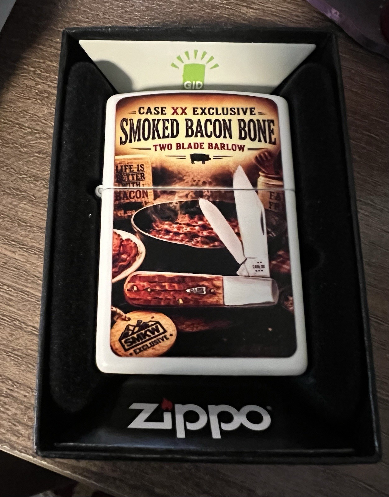 Case XX Exclusive Smoked Bacon Bone Barlow Zippo Lighter