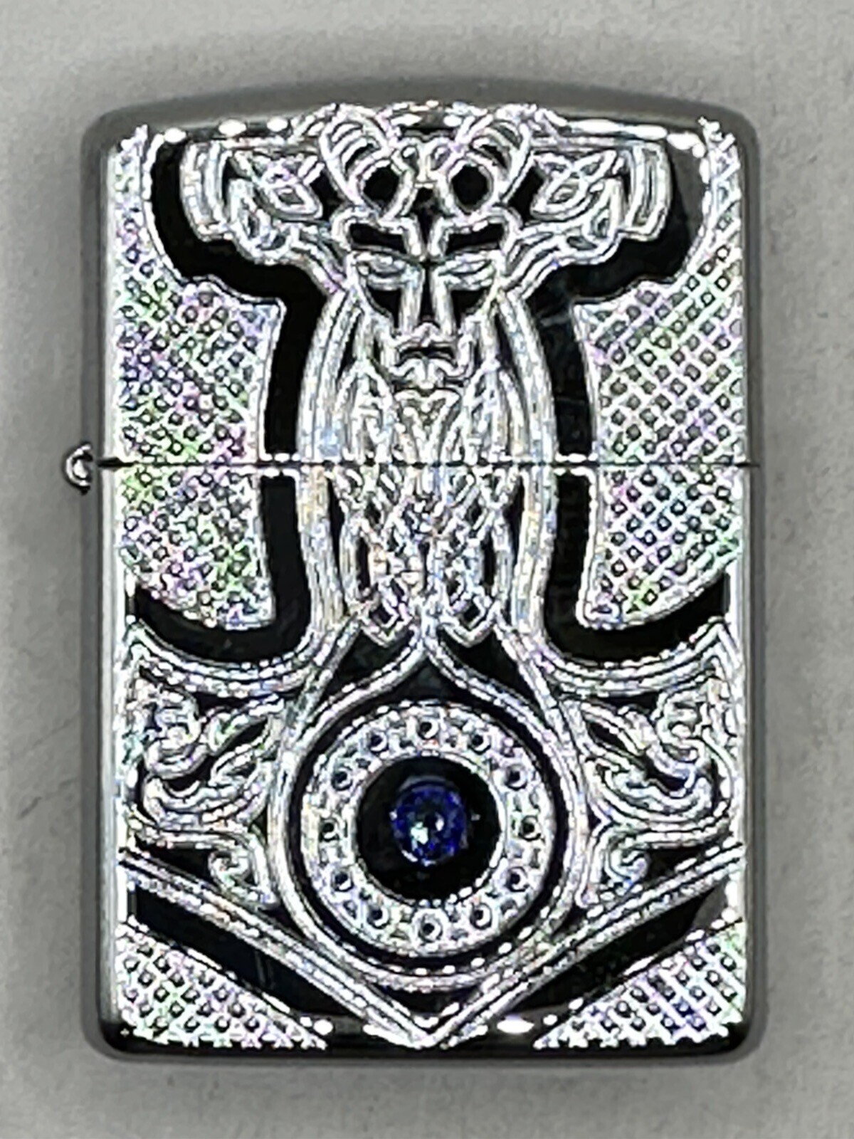 Medieval Deep Carved Design High Polish Chrome Armor Zippo Lighter NEW 49289