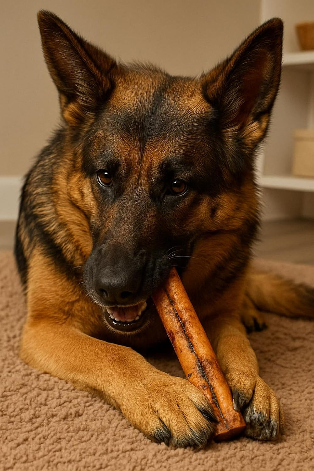 100% Made in USA Beefhide 8″ Rolls Dog Chew Treats – Beef Flavor, 15 Count/1 Pac