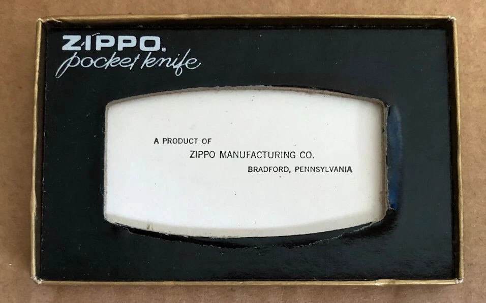 Vintage 1968 Zippo USA Promotional Metal File Tool w/ Box & Guarantee