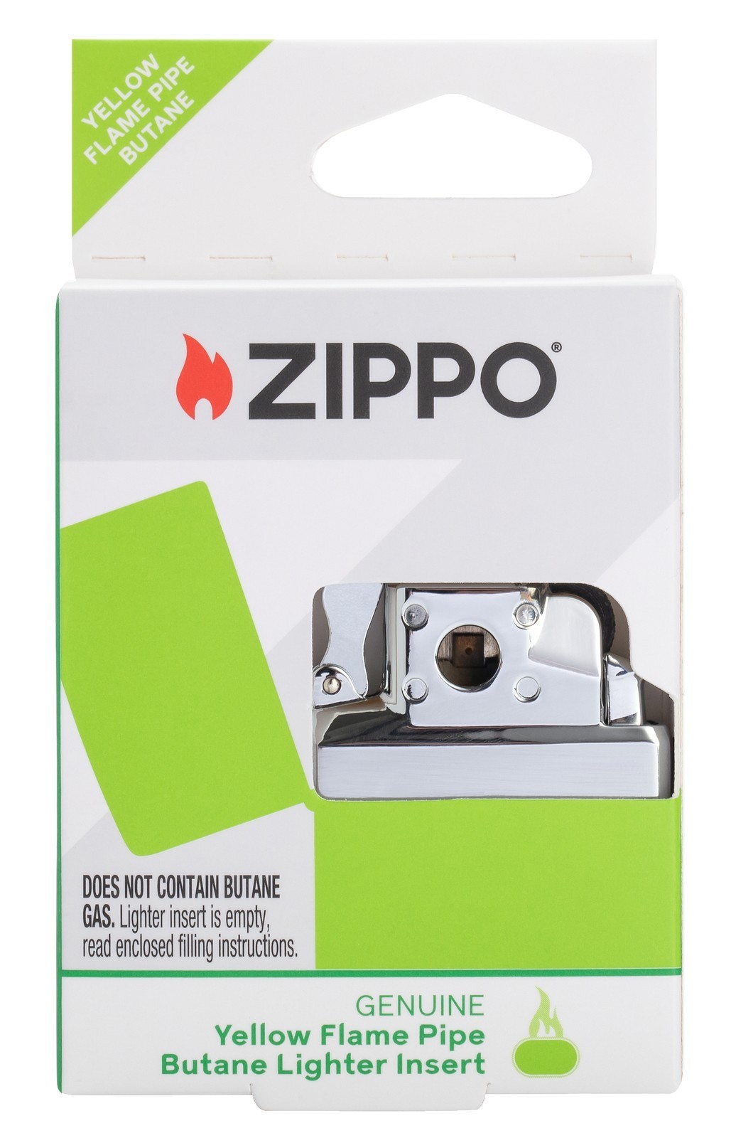 Zippo – Yellow Flame Chrome Butane Pipe Lighter Insert (Unfilled) – 65880