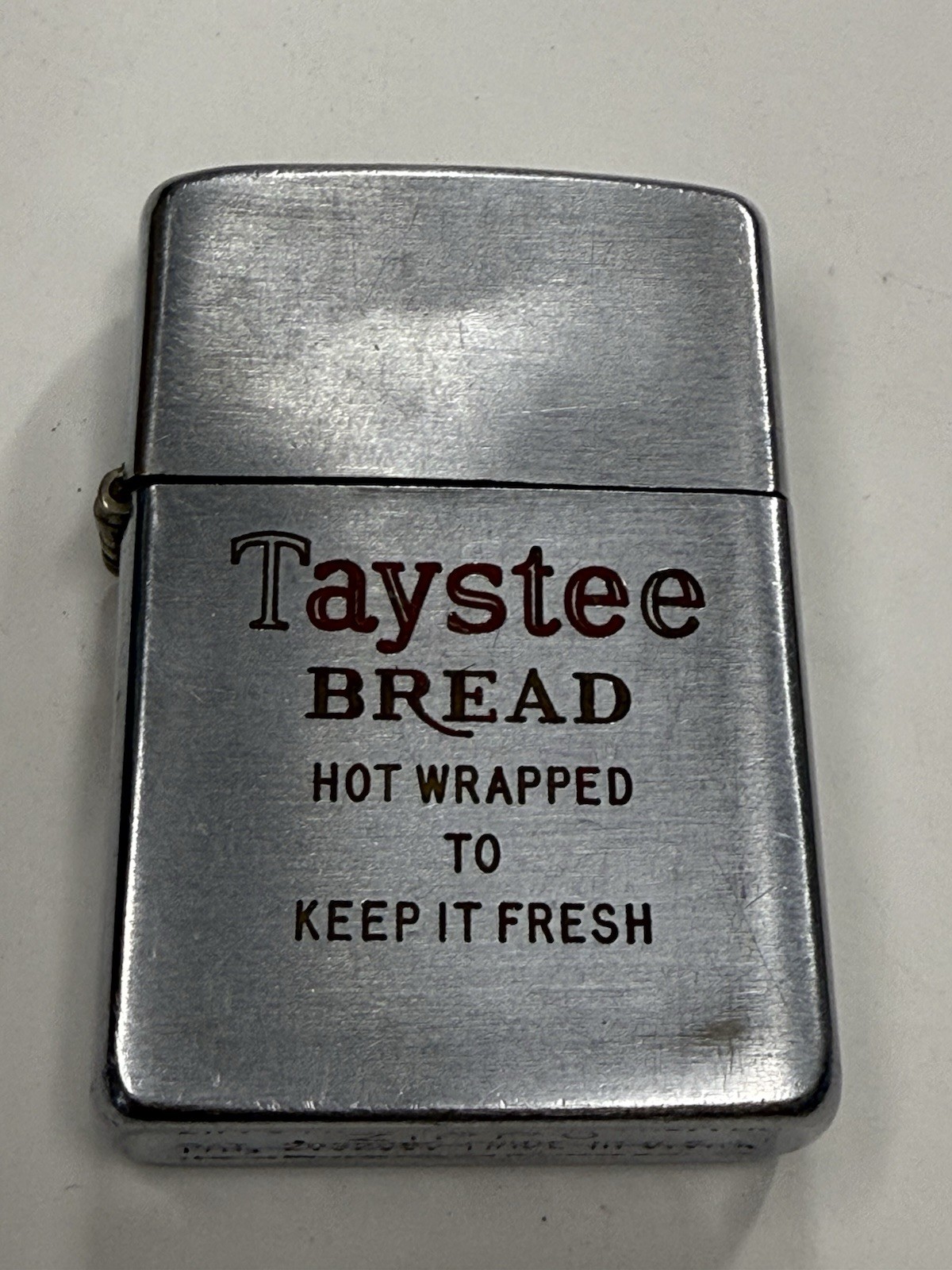 ZIPPO 1951 TAYSTEE BREAD STEEL ADVERTISING LIGHTER U195