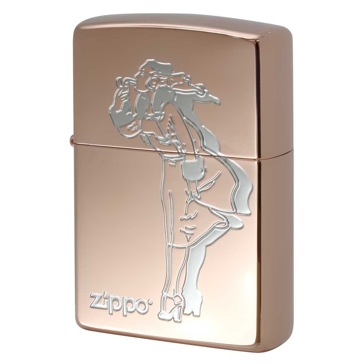 Zippo Lighter CASE ONLY Classical Windy Pink Gold PG Present Gift