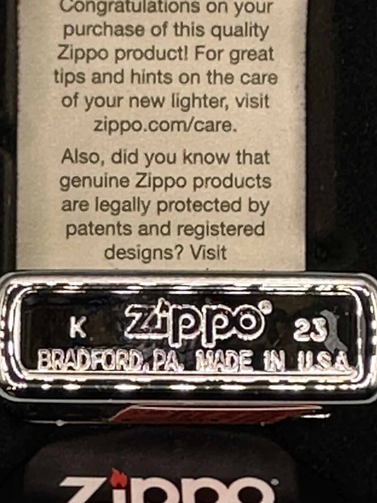 2023 Case Knives Etched Logo High Polish Chrome Zippo Lighter NEW