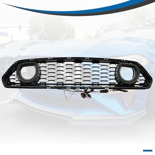 Mach 1 Style Grille with DRL Compatible with 2018-2023 Ford Mustang EcoBoost