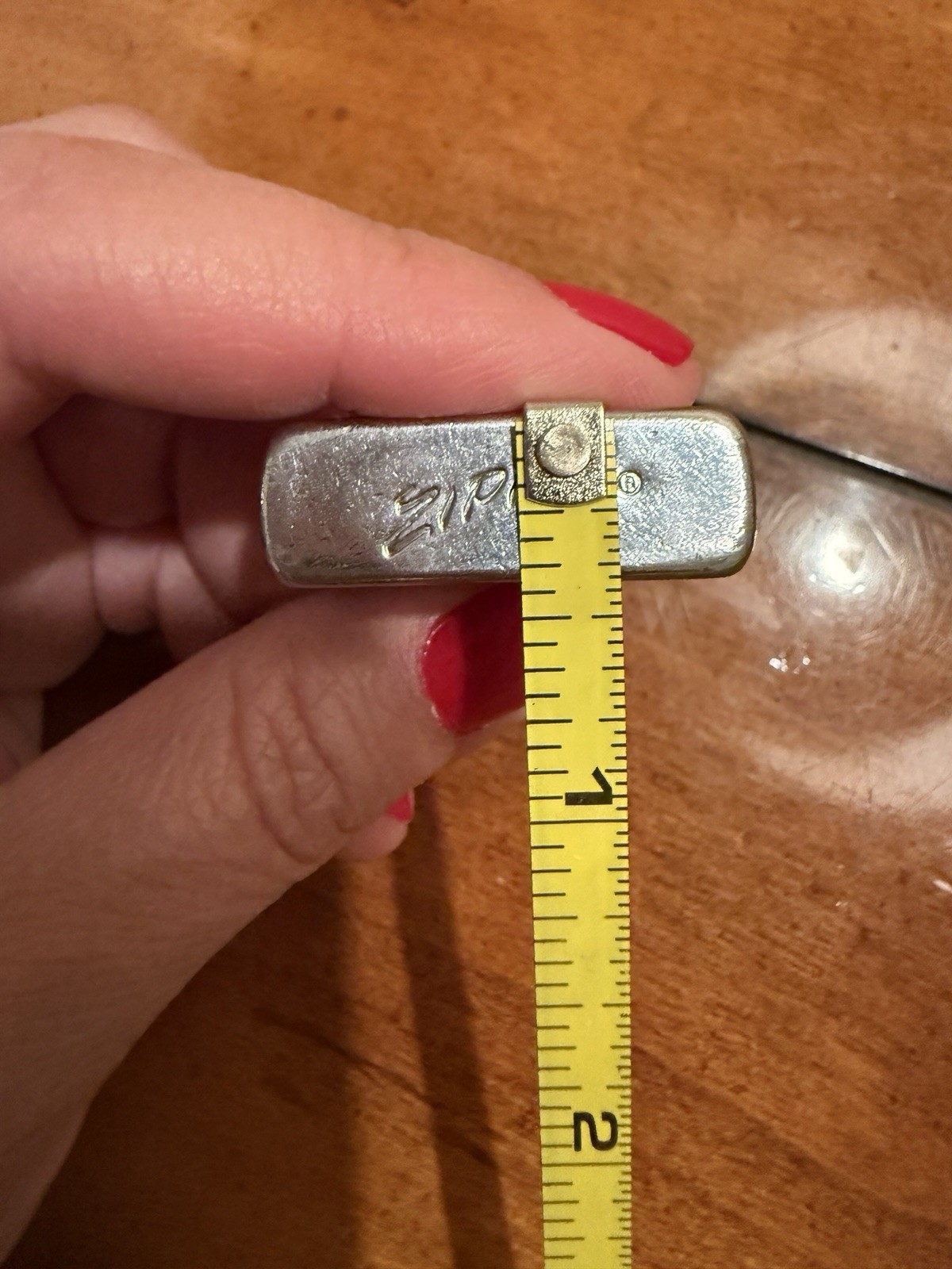 1956 Zippo Lighter Slim “safe driver award” ( Needs New Flint + Fluid )