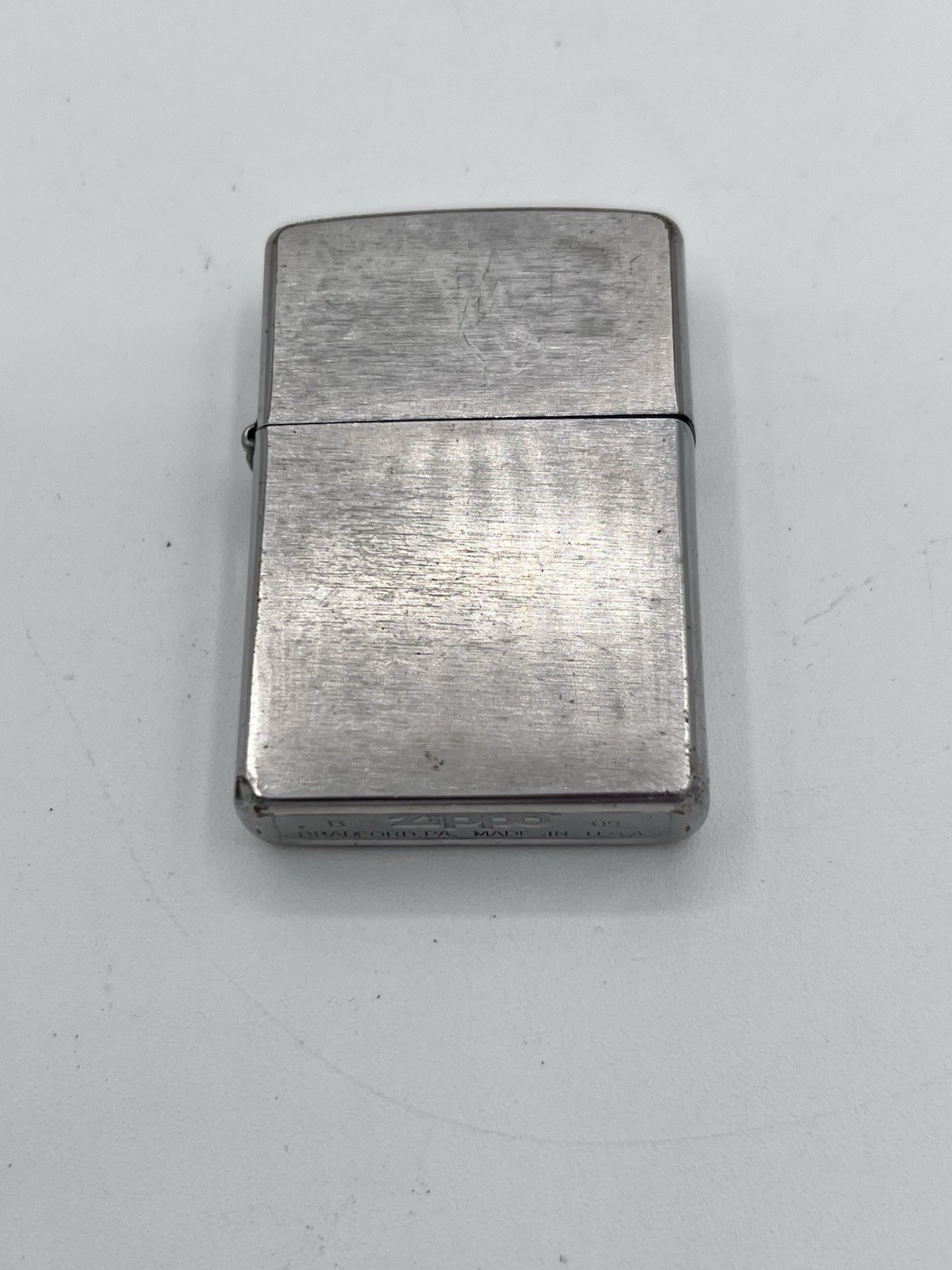 Zippo Windproof Lighter Brushed Chrome Made In The U.S.A 2009 Silver