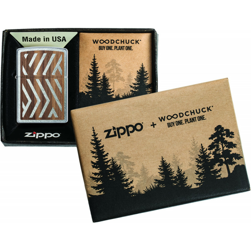 Zippo Windproof Woodchuck Walnut Emblem Lighter, Buy 1 Plant 1, 29902 New In Box
