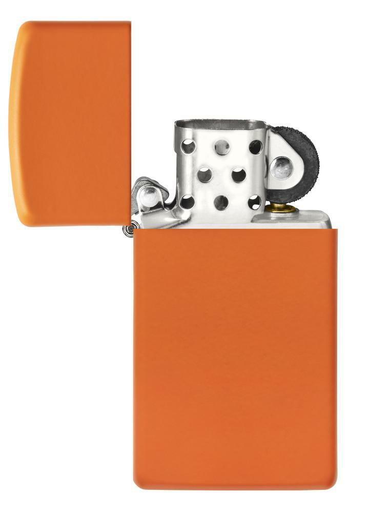 Zippo Windproof Slim Orange Lighter with Matte Finish, 1631, New In Box