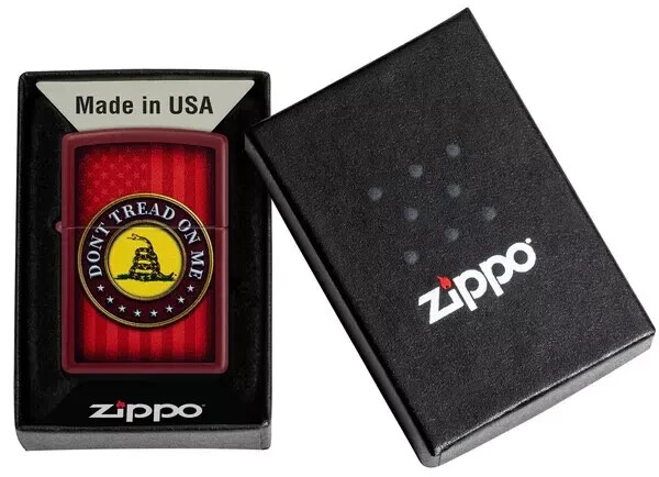US Flag Don’t Tread On Me Merlot Finish Zippo Lighter
