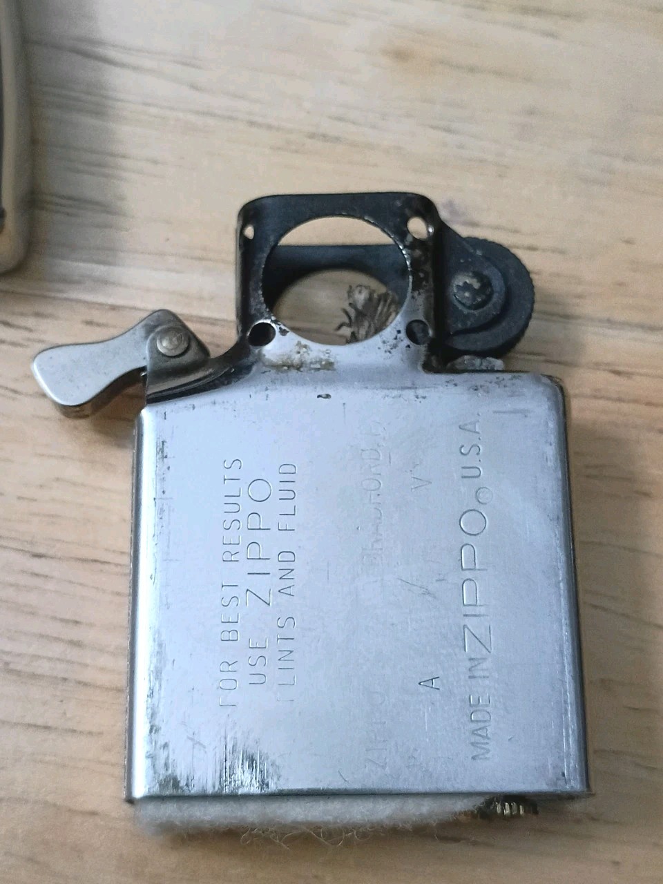 Vintage 1988 Brushed Chrome Zippo Smoking Pipe Lighter