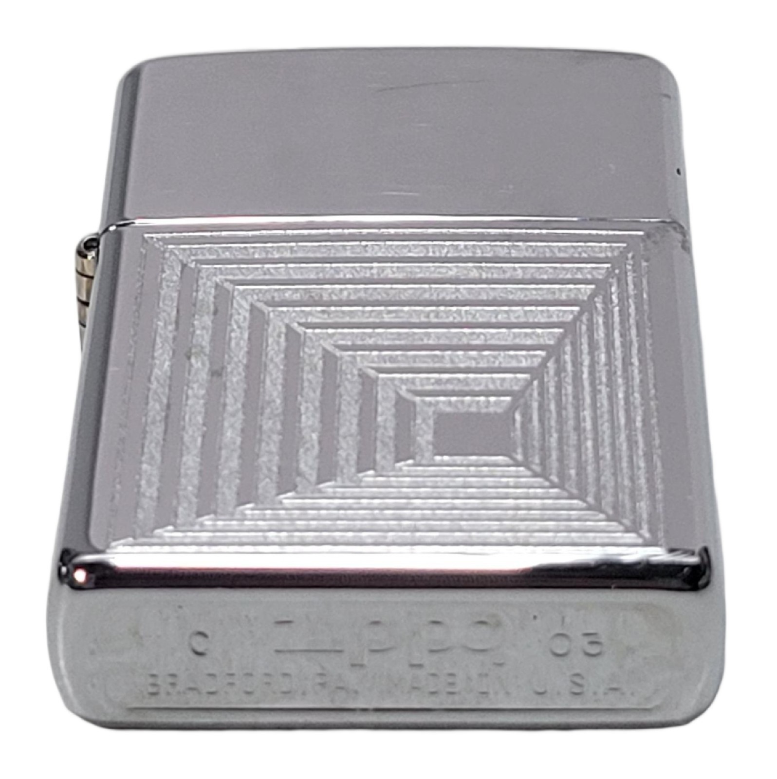 ZIPPO FROSTED ETCH Lighter ELEVATOR SHAFT 2003 Unfired New