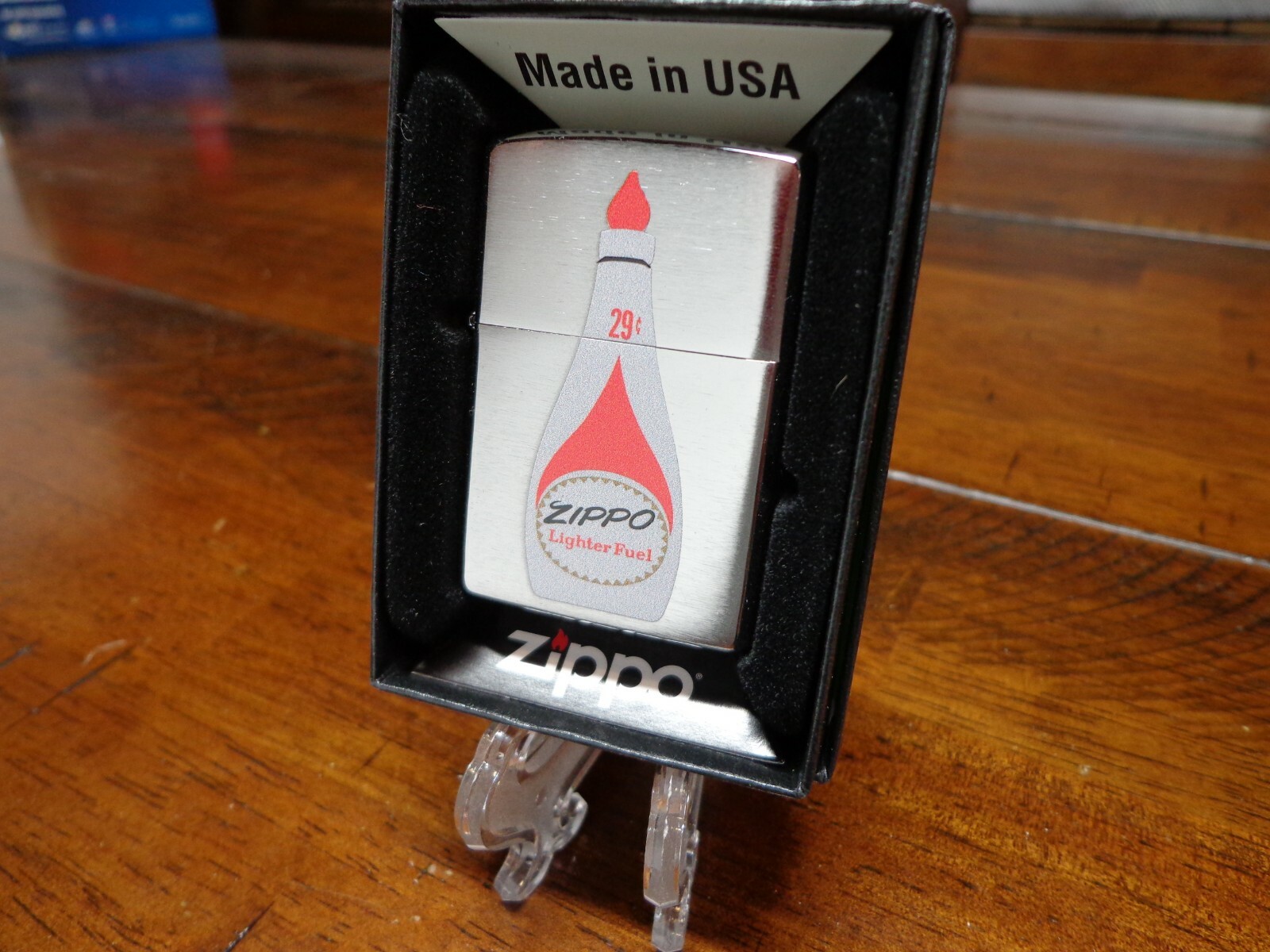 ZIPPO 1960’S 29 CENT PLASTIC FUEL CAN BOTTLE DESIGN ZIPPO LIGHTER MINT IN BOX
