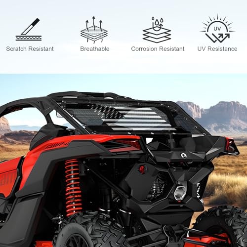 Rear Window Net for 2020-2025 Polaris RZR PRO XP 4/Pro R/Turbo R,Soft Mesh