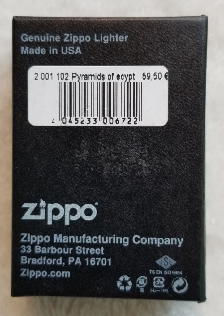 Zippo Lighter 2011 The Pyramids Of Egypt Limited Edition 0333/1000 HPC Plate NIB
