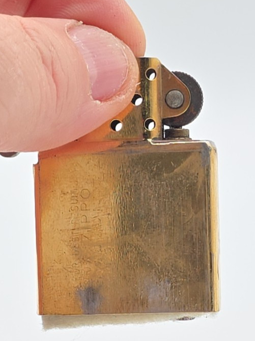 Vintage 1932 – 1990 🔥Zippo Lighter🔥 Stamped Bryan Solid Brass W/ Case Used