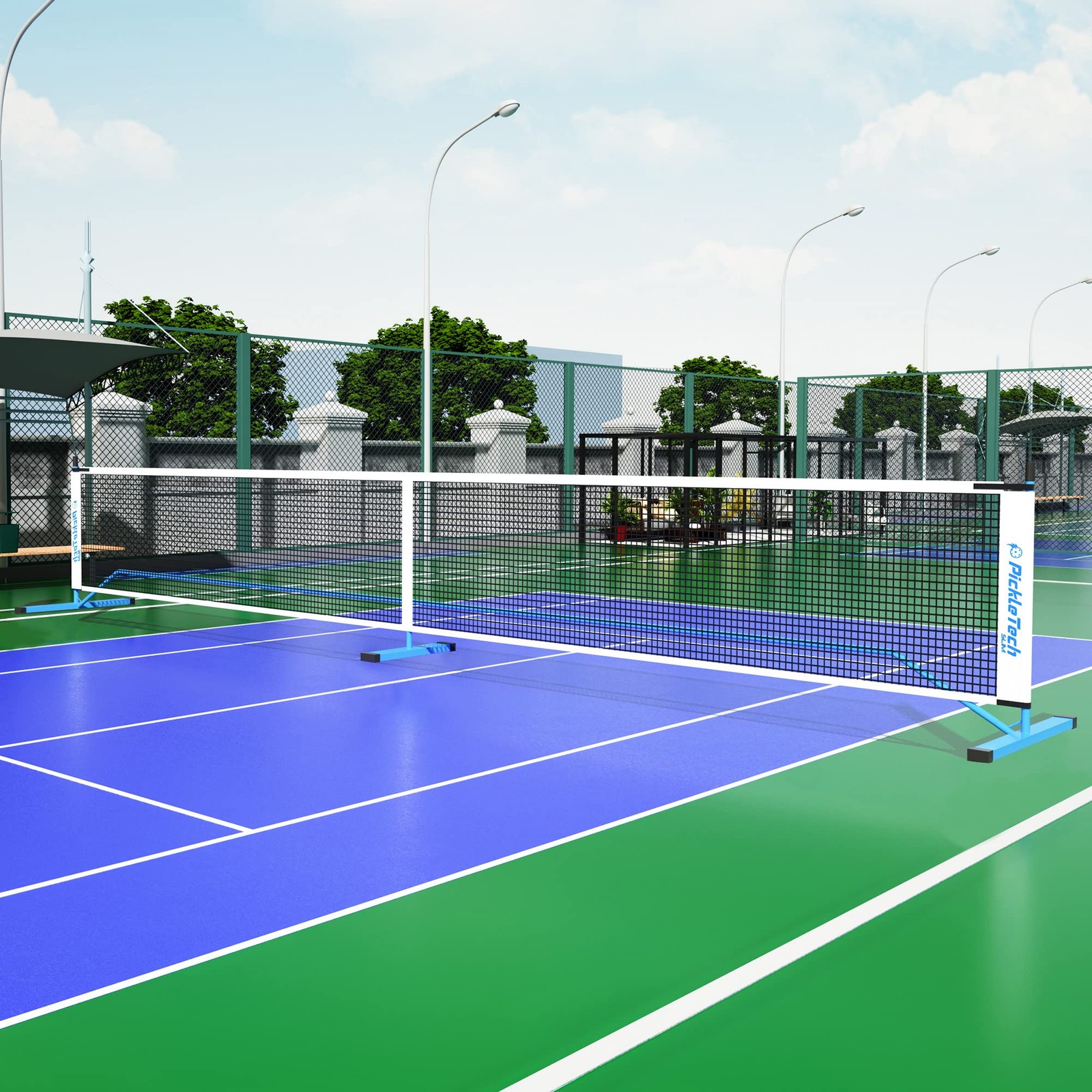 Pickletech 4.0 Slim Version Portable Pickleball Nets Outdoor Game 22 Ft