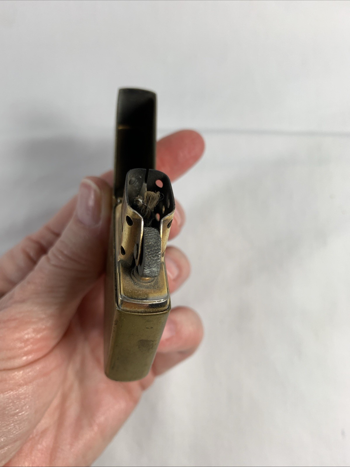 ZIPPO LIGHTER 2012 BRASS ZIPPO PAT. 2032695 (Engraved Always B & B)