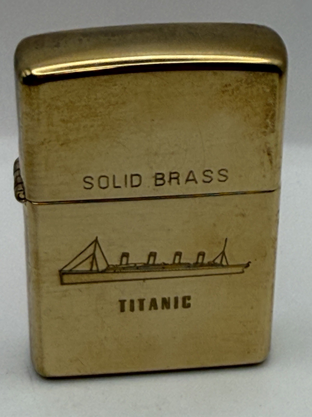 Vintage 1999 Titanic High Polish Solid Brass Zippo Lighter NEW