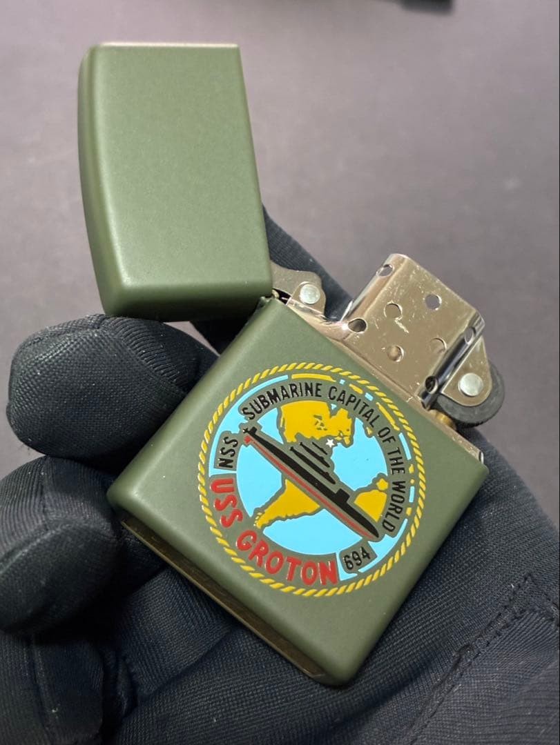Zippo USS CROTON SSN 694 Khaki 2005 Lighter