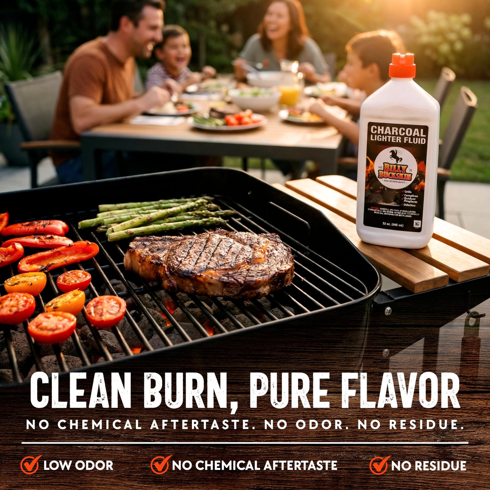 Charcoal Lighter Fluid (1 Quart) – 2 Pack Clean Burning, Low Odor & Fast Ligh…