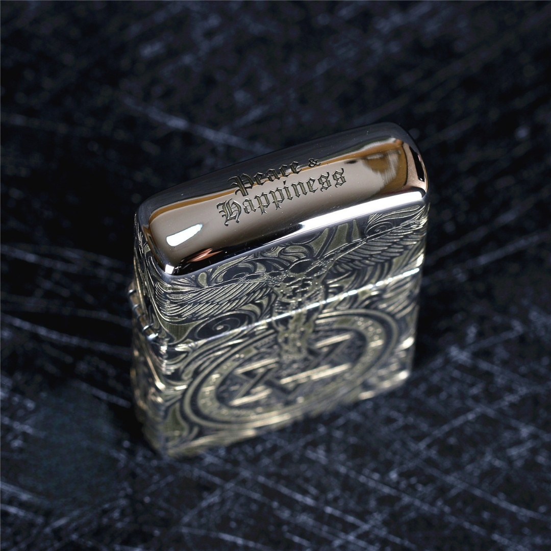 5 Sides Guardian Angel Chrome Deep Engraved Zippo Lighter Armor Collectible Gift