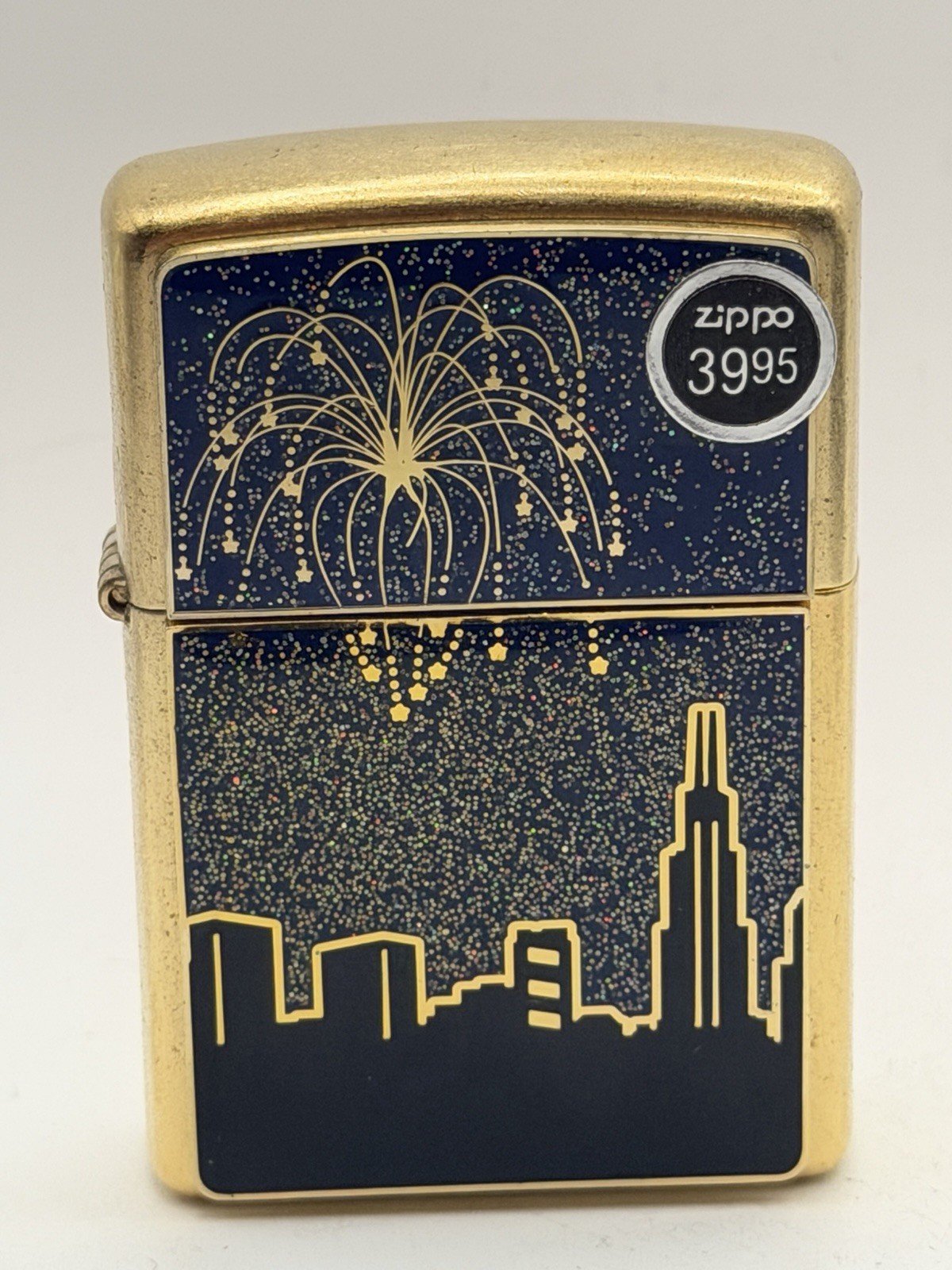 Vintage 2007 City Celebration Emblem Gold Dust Zippo Lighter New B31