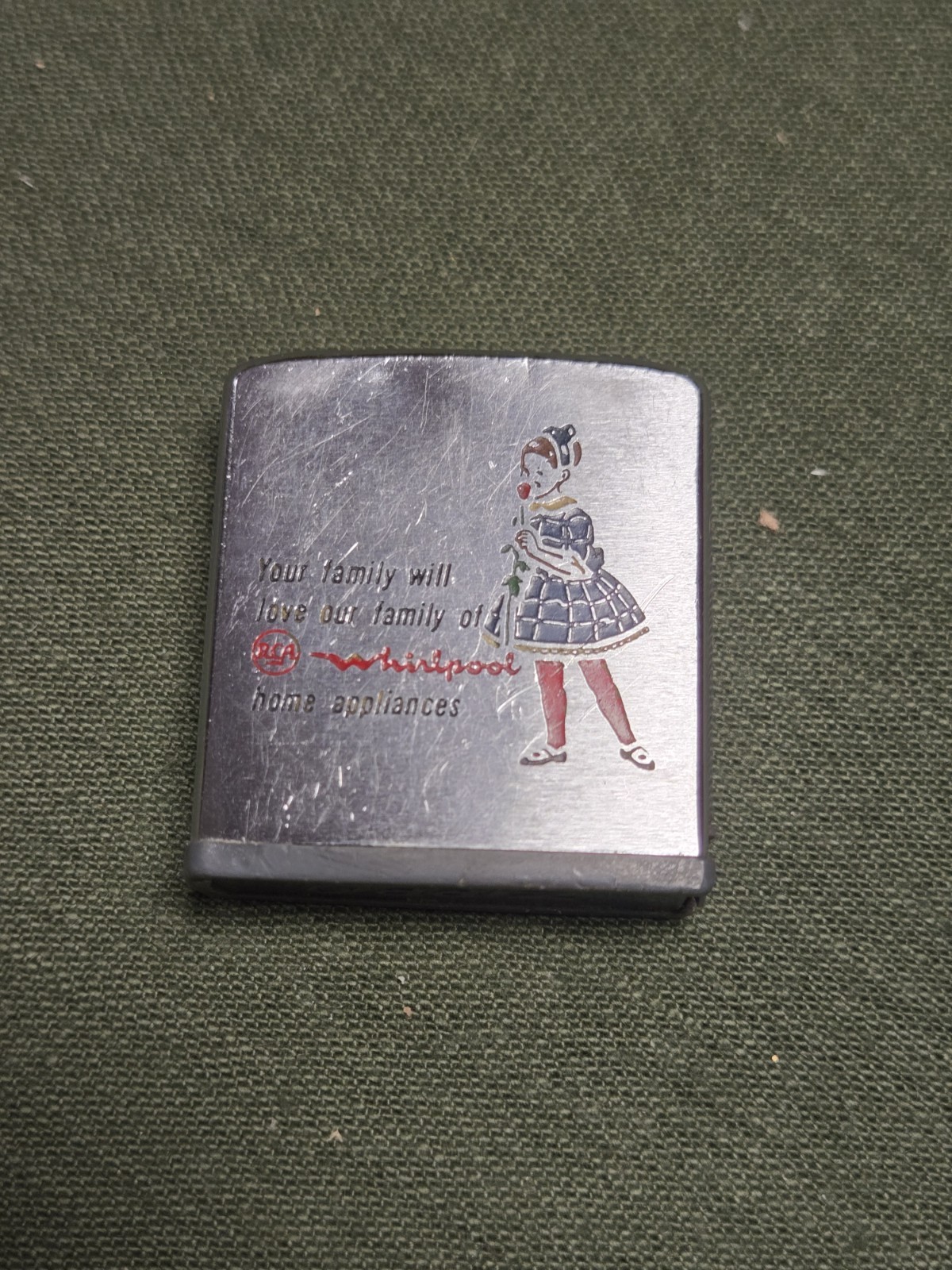 Old Vintage RCA Whirlpool Home Appliances Zippo Advertising Tape Measure