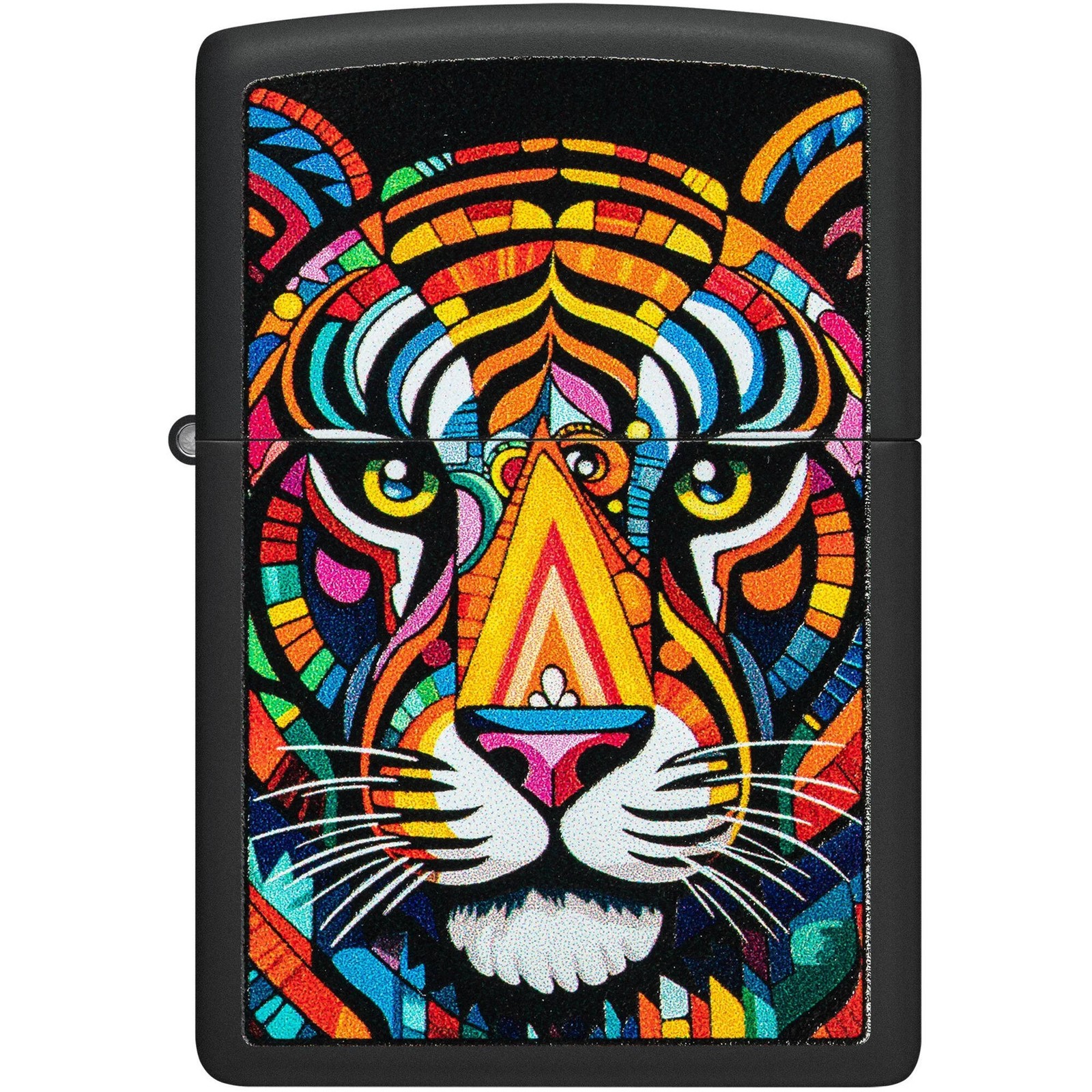 Zippo Windproof Lighter Tiger Stripes Design Classic Black Matte Finish 46235