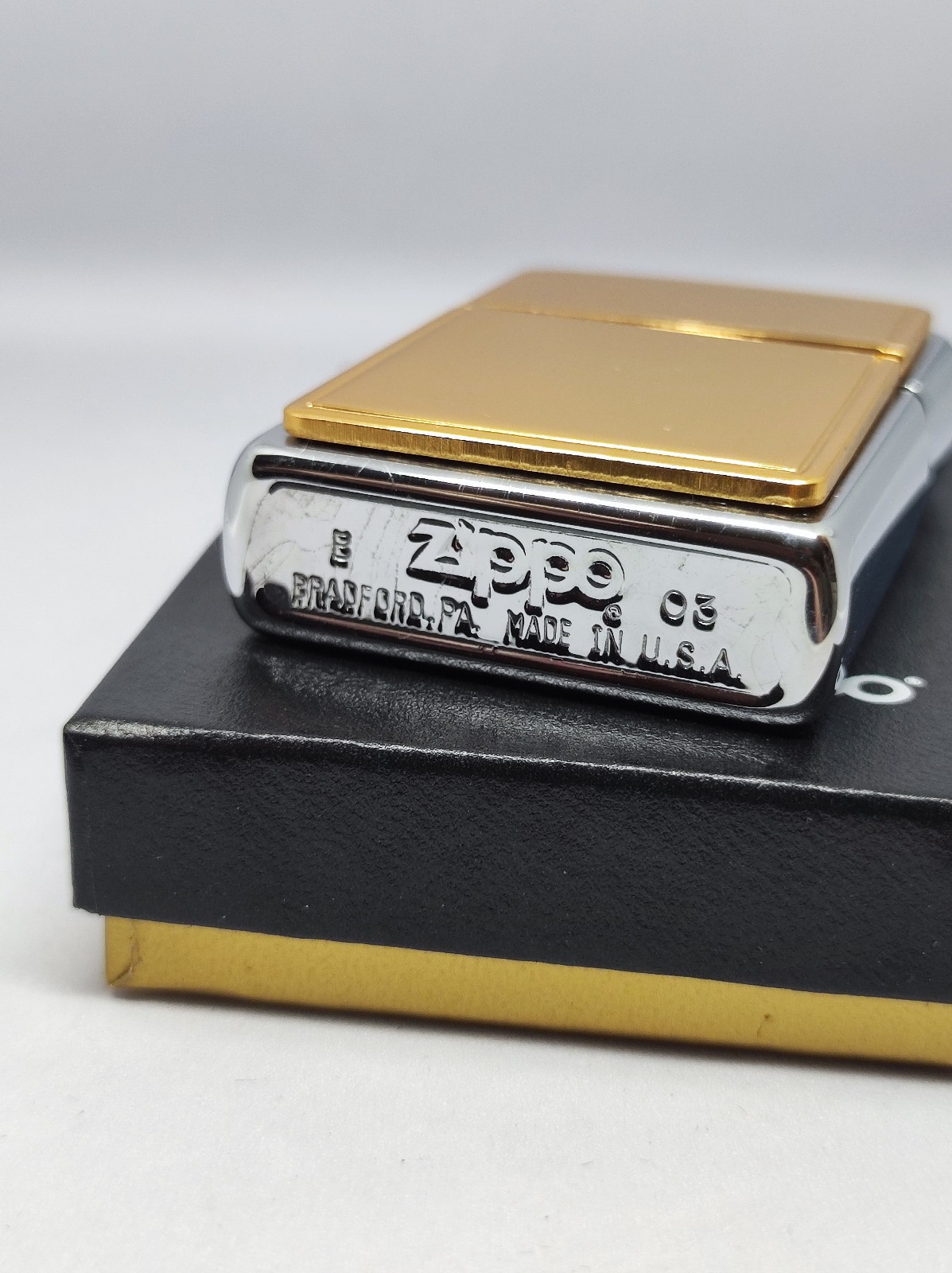 Origanl Empty Zippo 688 Champagne Anodized Case Box @ No Insert