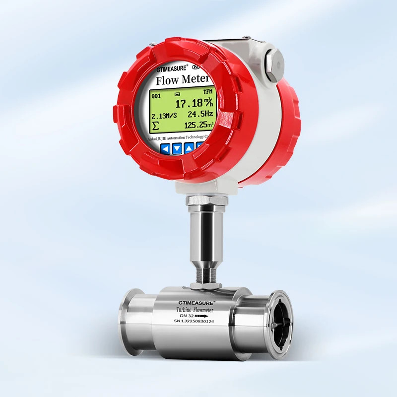 Digital Display Turbine Flow Meter Food Grade Stainless Steel OEM Water Fuel Oil