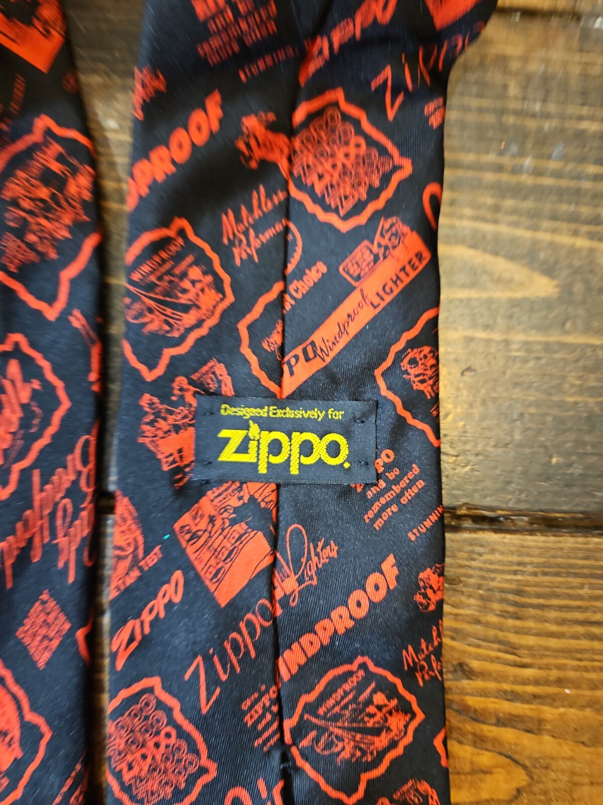 Zippo Exclusive Red Mens Necktie Silk