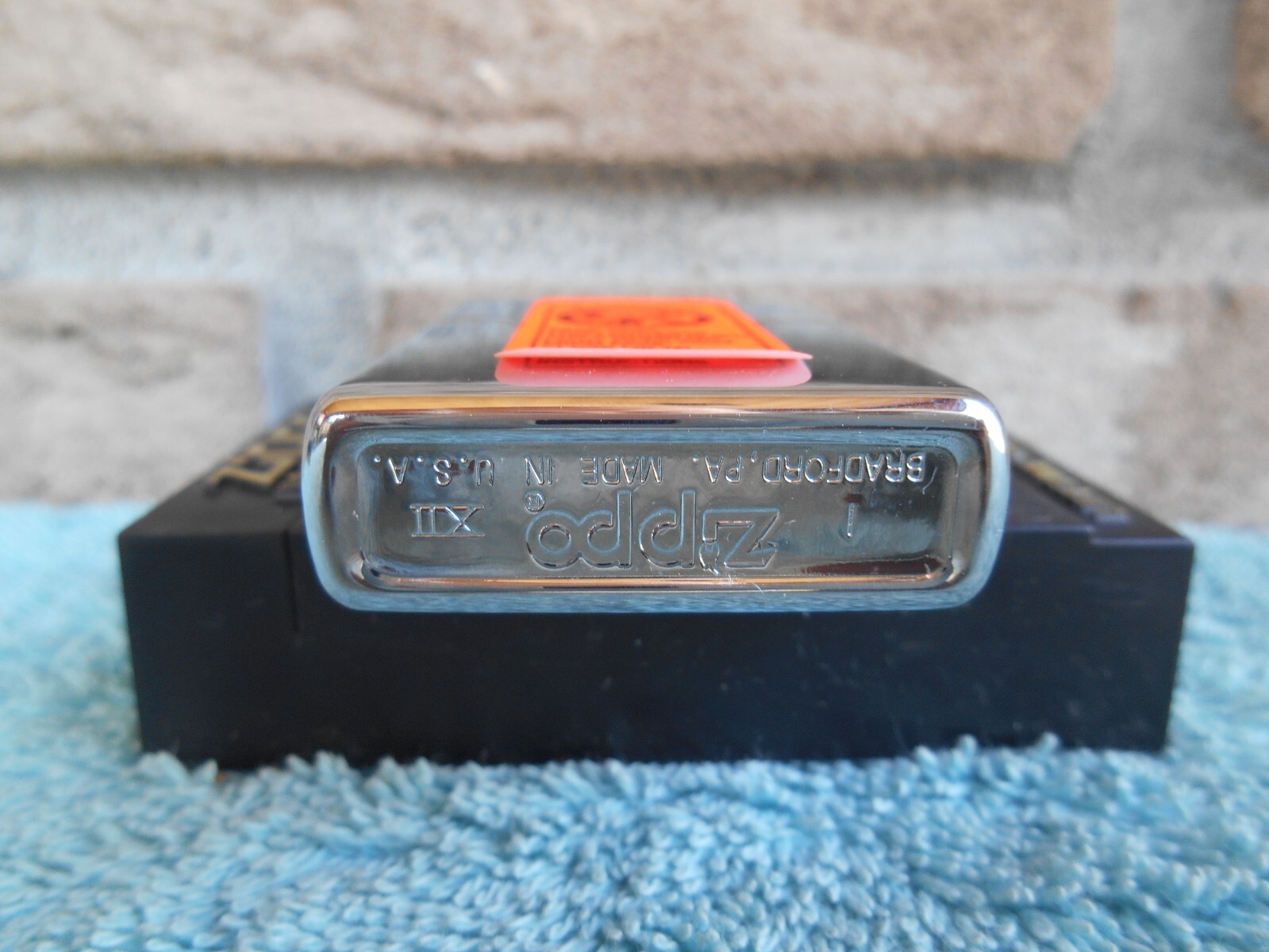 VINTAGE ZIPPO 1996 I-XII POLISHED CHROME CIGARETTE LIGHTER. TO GRANDPA WITH LOVE