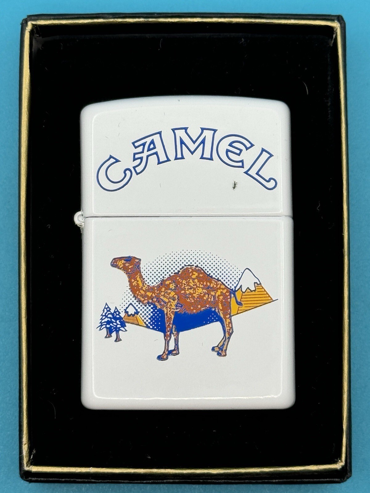 Limited Vintage 1996 Camel Christmas Holiday White Zippo Lighter NEW Rare B48