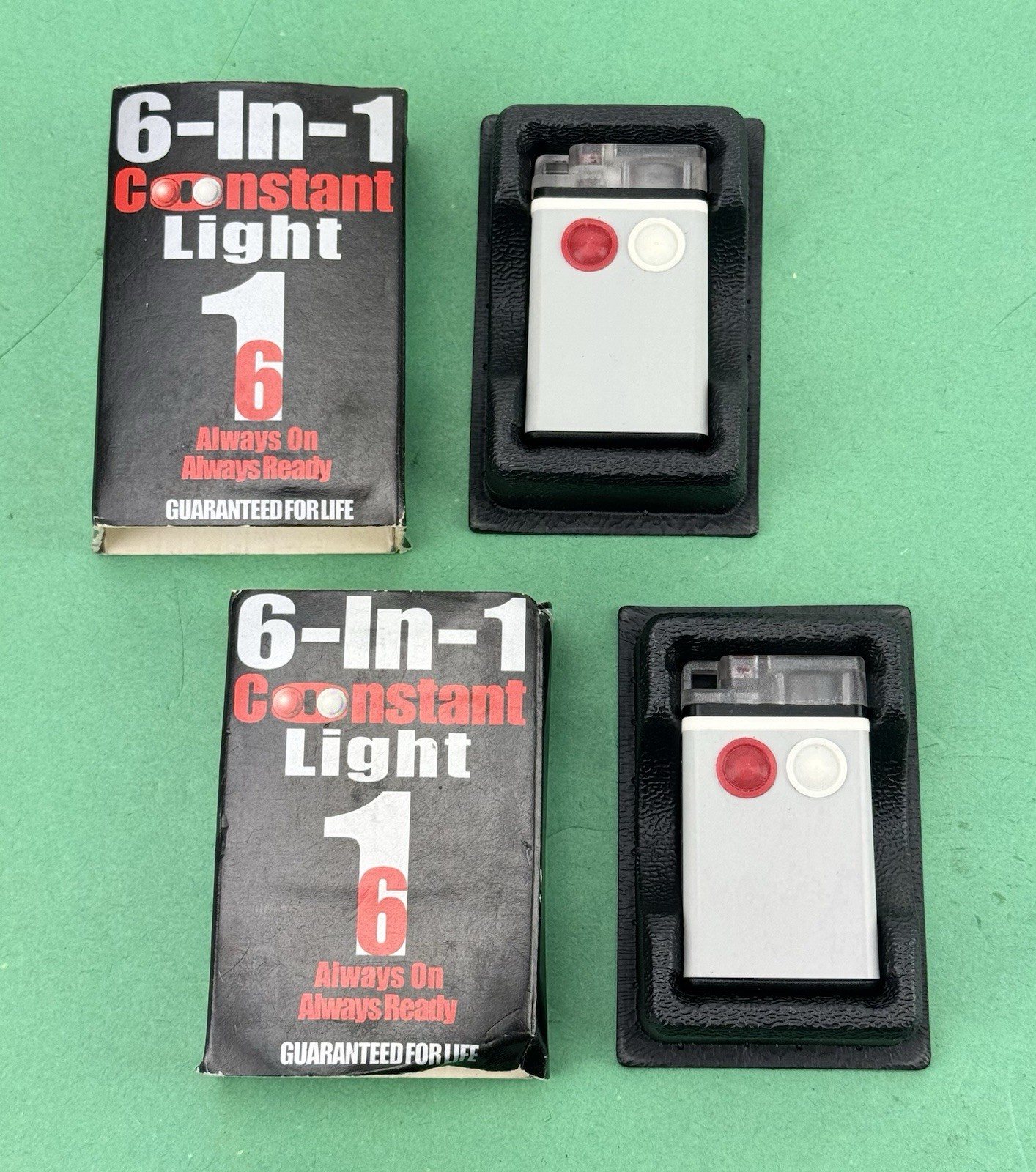 Lot of (2) New ZIPPO 6-in-1 Constant Light Flashlight #140000 TESTED