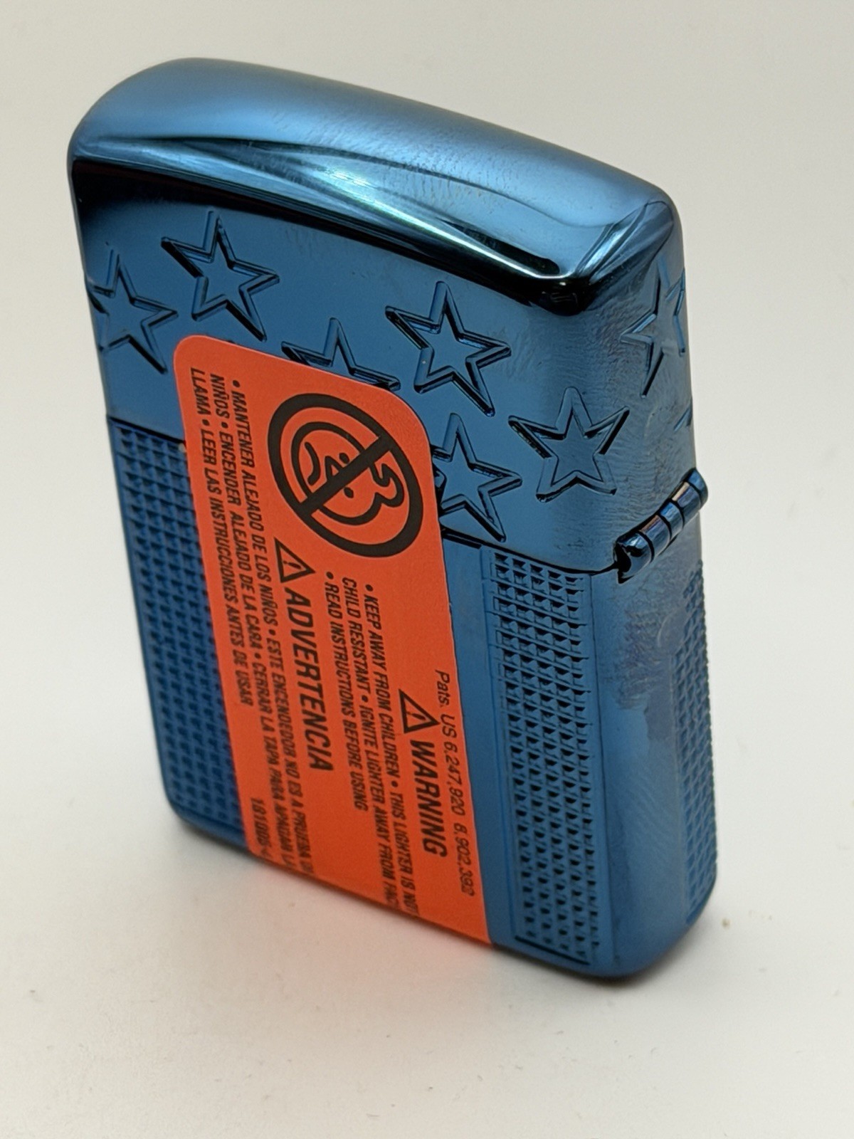 2025 American Flag Multi Cut High Polish Blue Armor Zippo Lighter 46929 NEW B21