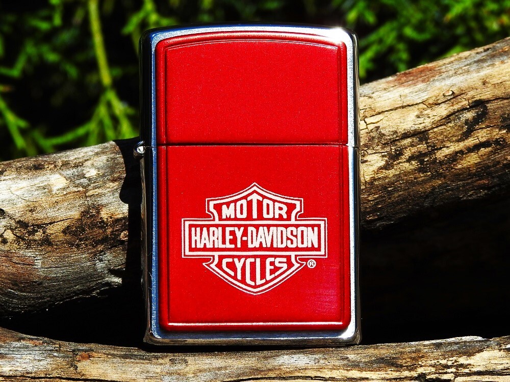 Harley Davidson Zippo Lighter – Bar and Shield – Red Anodized – # 685HD H263